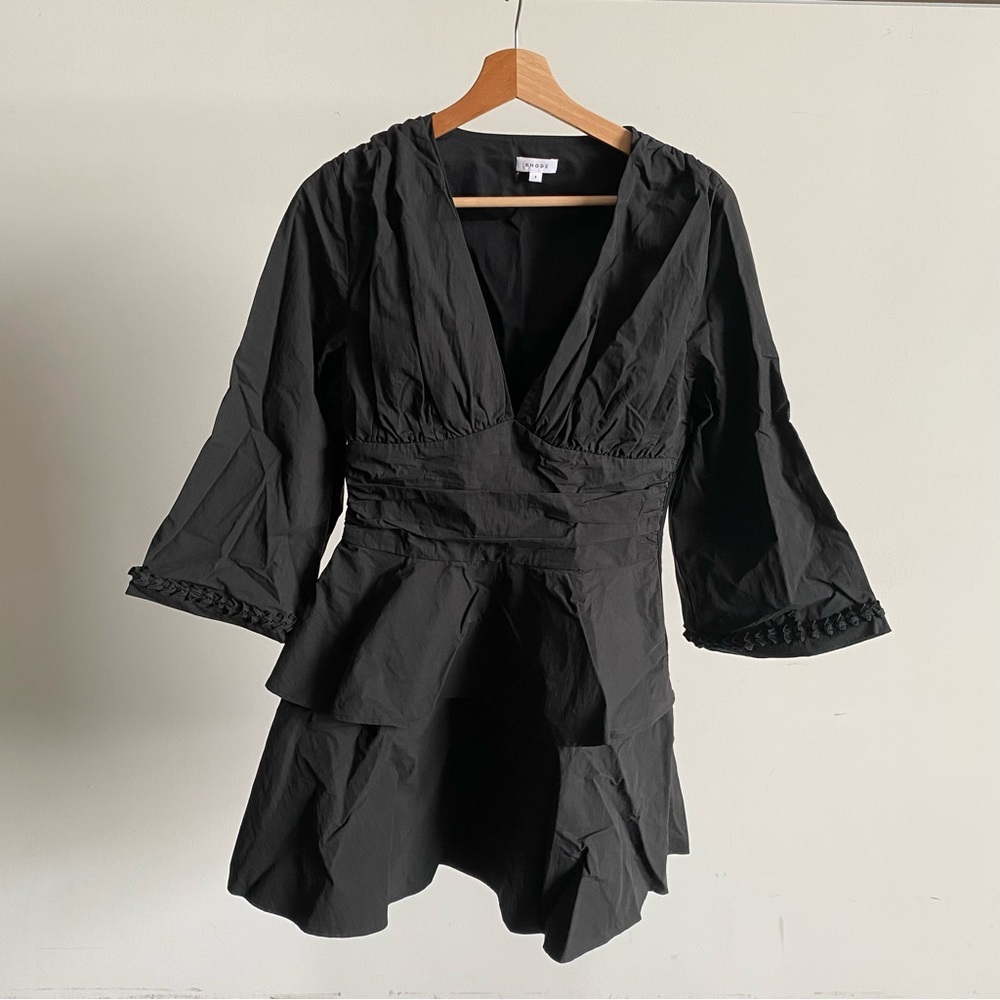 New Black Rhode Mini Flared Dress Sz Small